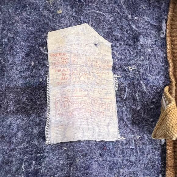 Vintage 80s Union Made Carhartt Detroit Blanket Lined Jacket Workwear 6BLJ Tan - Picture 4 of 16